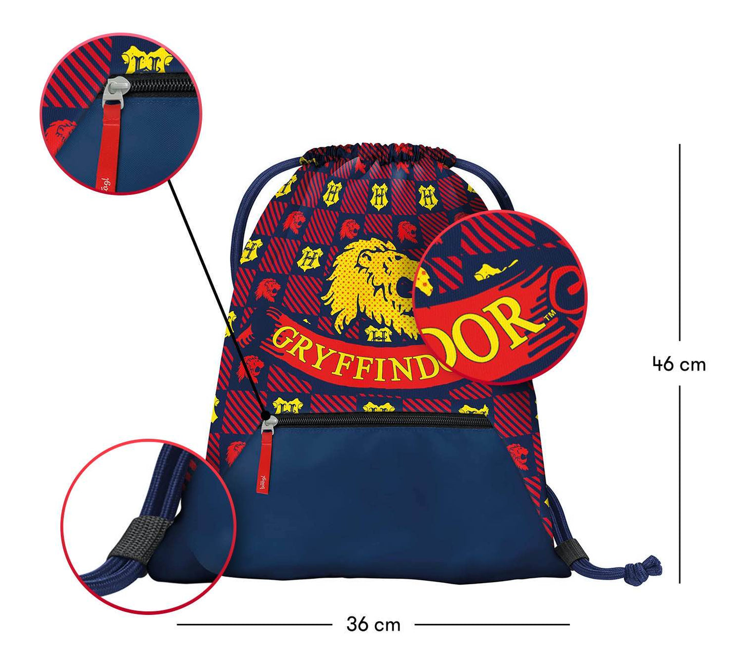 Worek z kieszonką Harry Potter Gryffindor