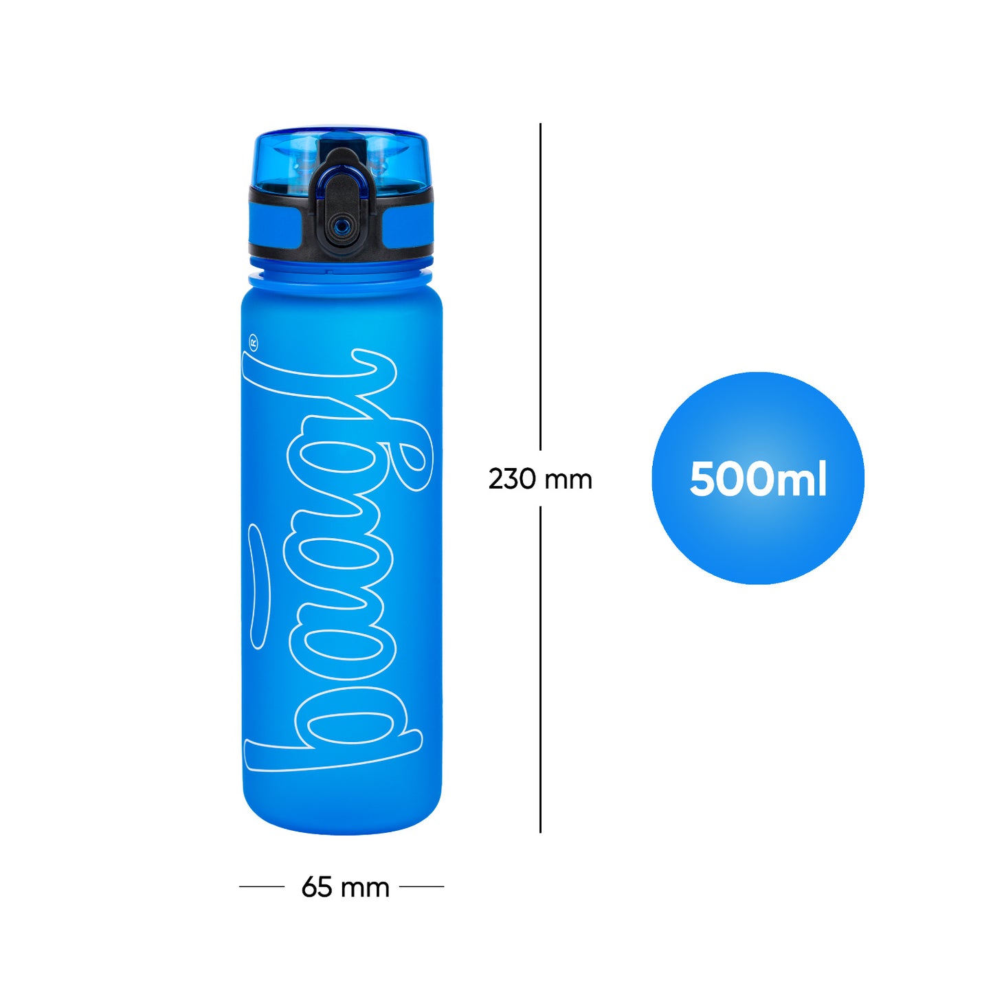 Butelka z tritanu Logo Niebieski, 500 ml