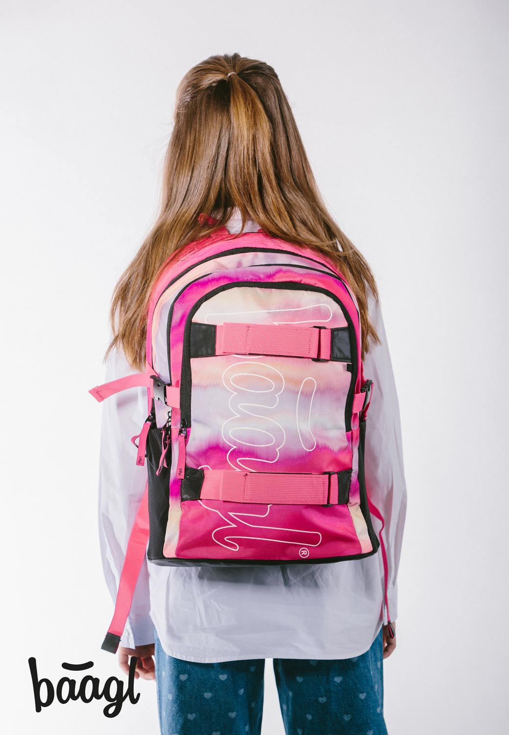 Plecak szkolny Skate Pink Stripes