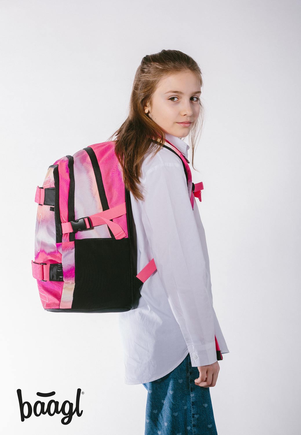 Plecak szkolny Skate Pink Stripes