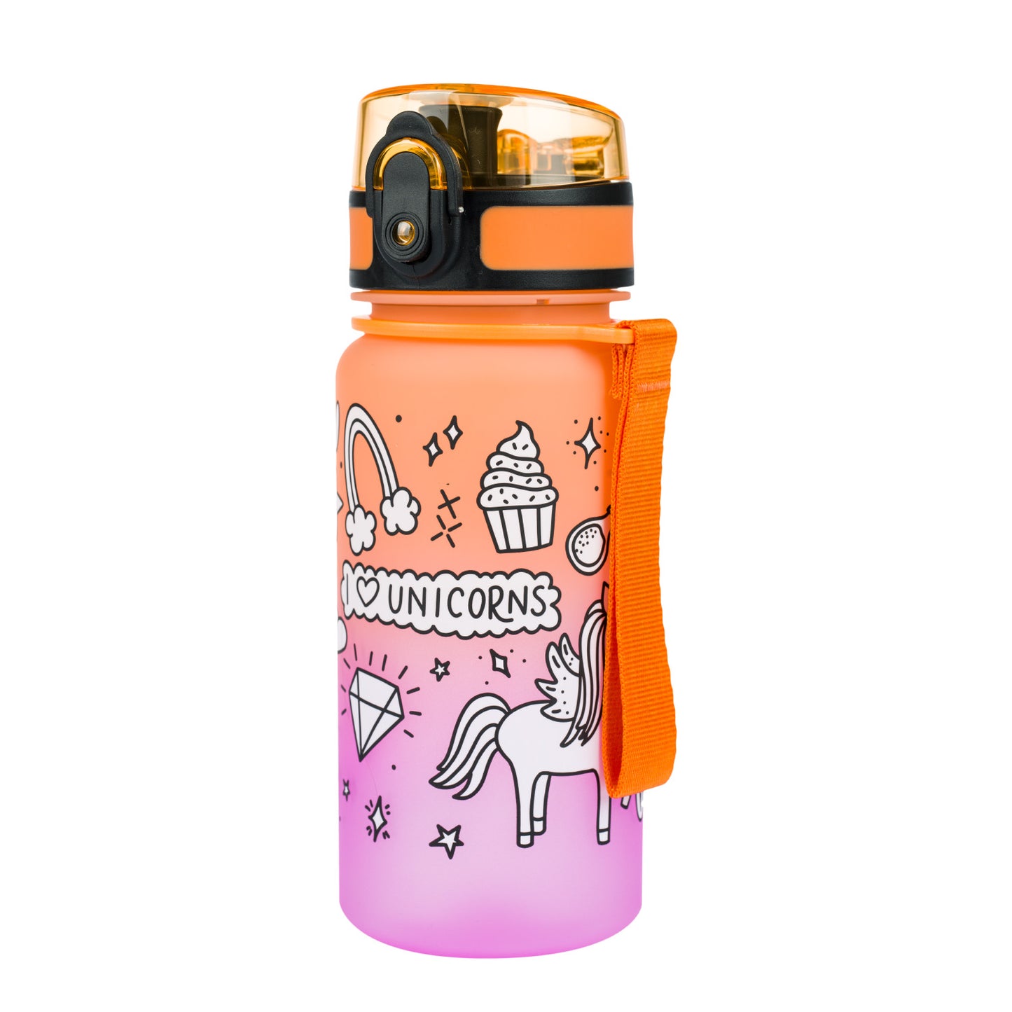 Butelka z tritanu Gradient Jednorożec, 350 ml