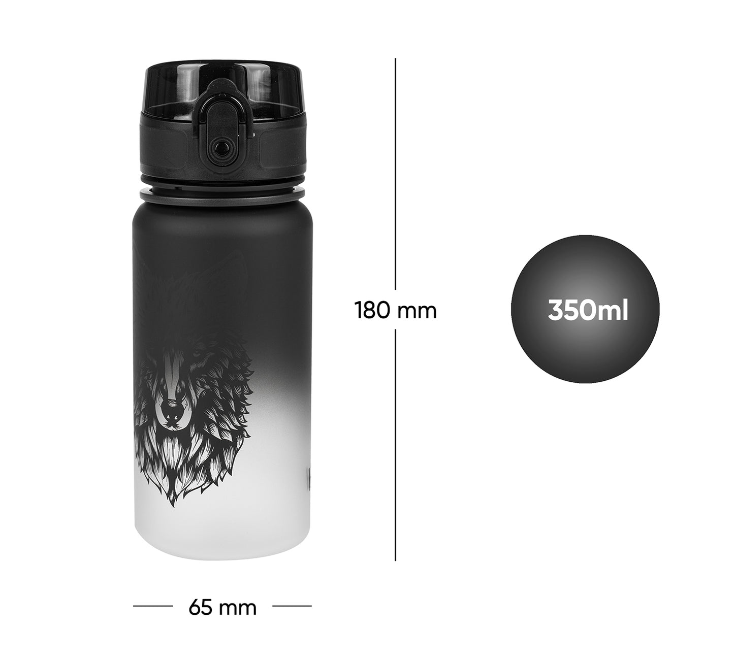 Butelka z tritanu Gradient Wilk, 350 ml