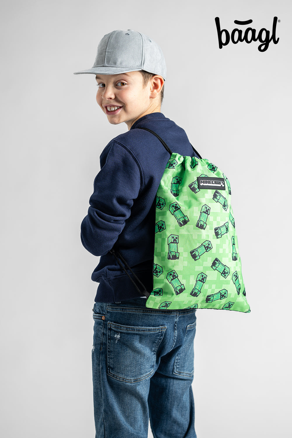 Worek + Piórnik szkolny Creeper
