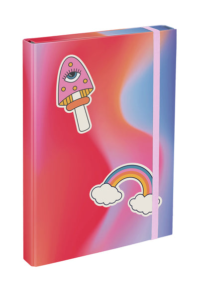 Teczka szkolna A4 Tęcza czerwony