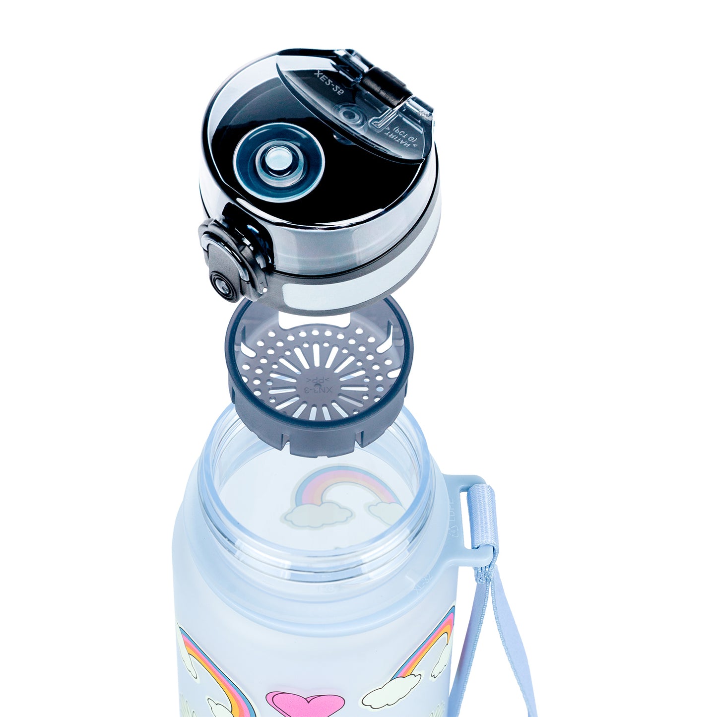 Butelka z tritanu Tęcza czerwony, 500 ml
