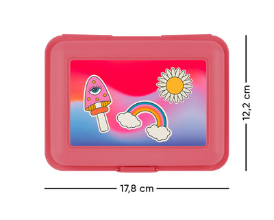 Śniadaniówka Tęcza czerwony