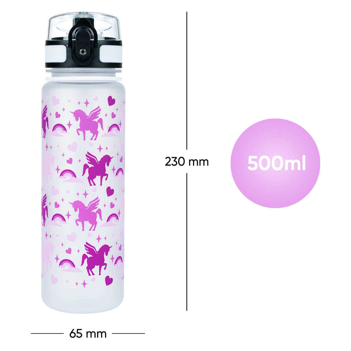 Butelka z tritanu Królestwo Jednorożców, 500 ml