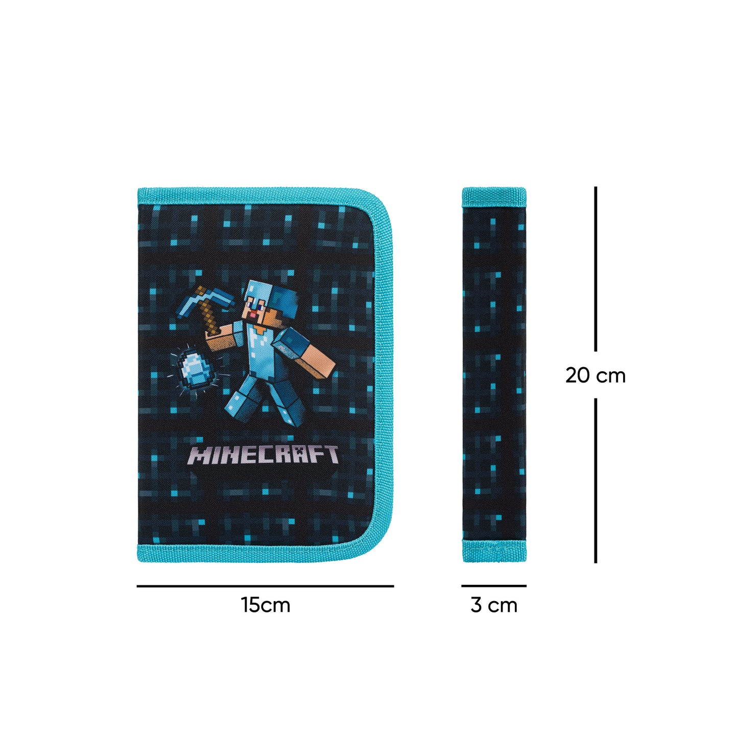 Piórnik jednokomorowy Minecraft Blue Axe