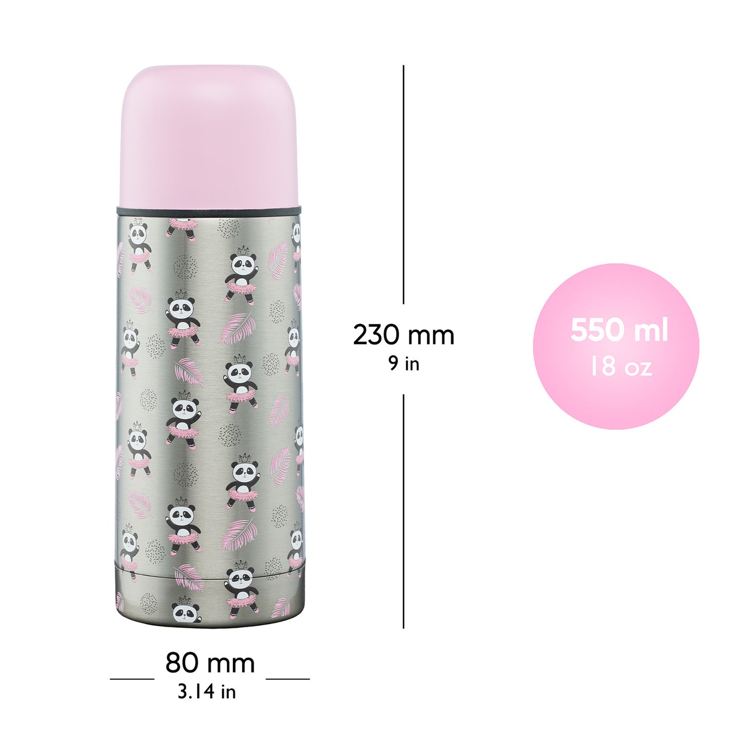 Termobutelka Panda, 550 ml