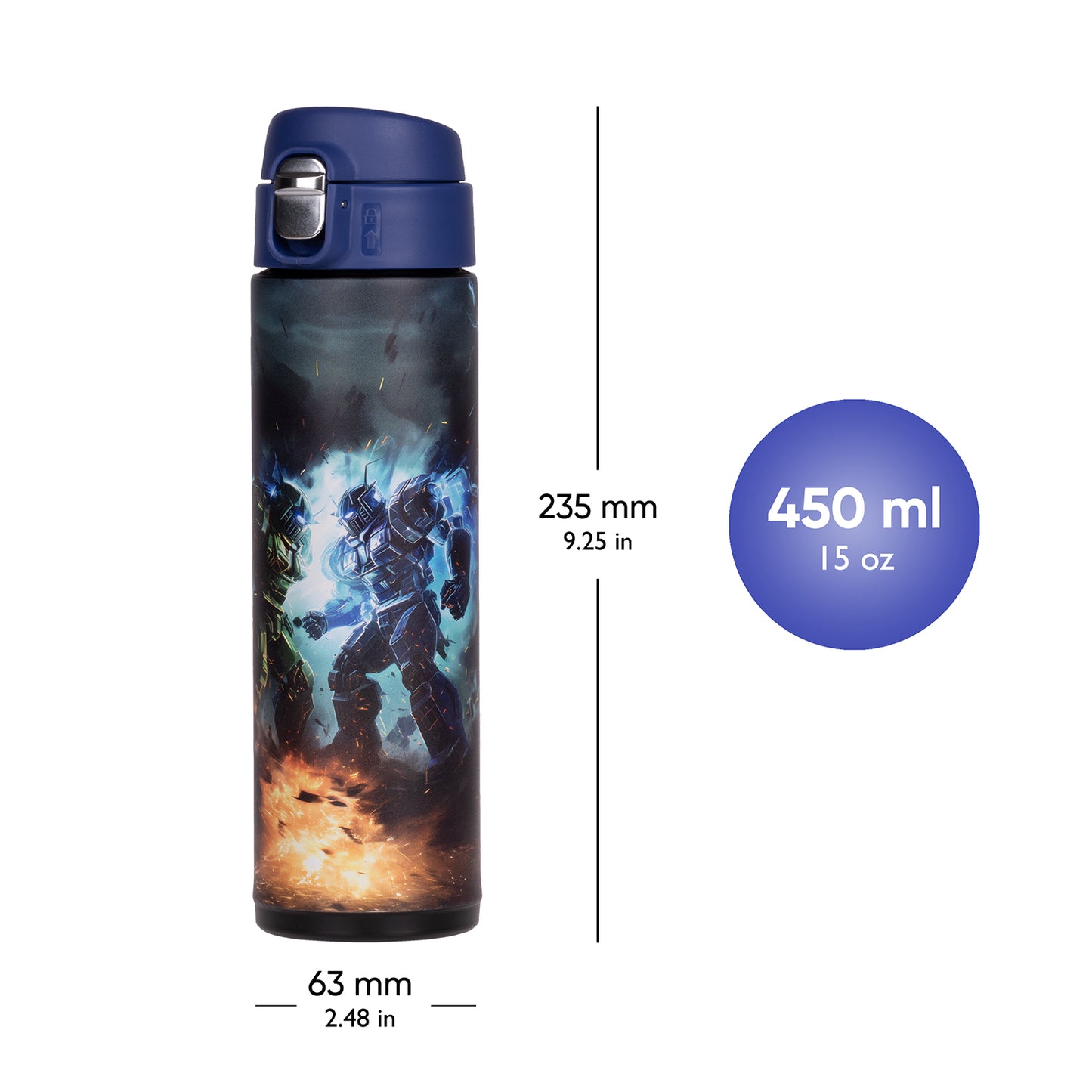 Termobutelka Roboty, 450 ml