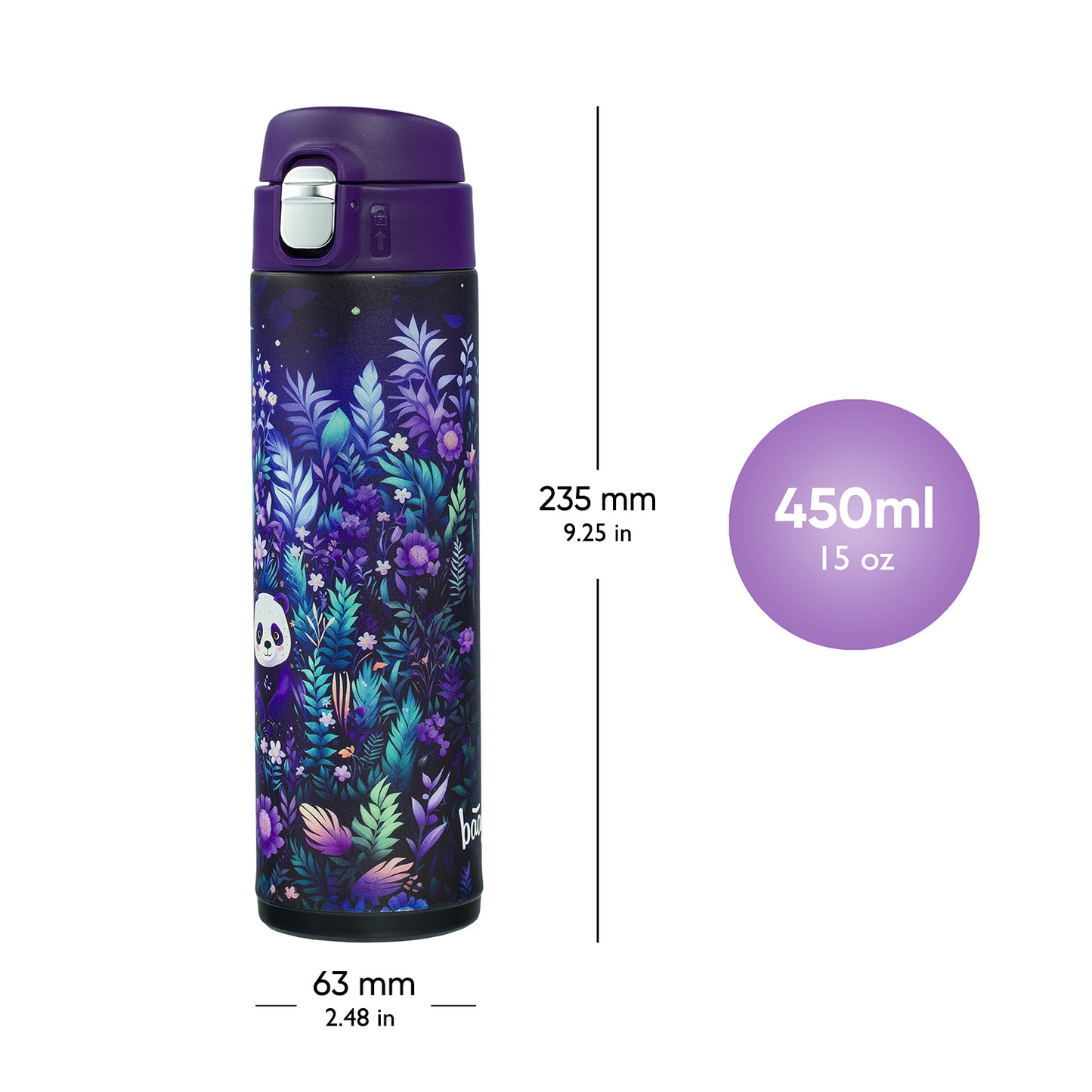 Termobutelka Jungle Panda, 450 ml