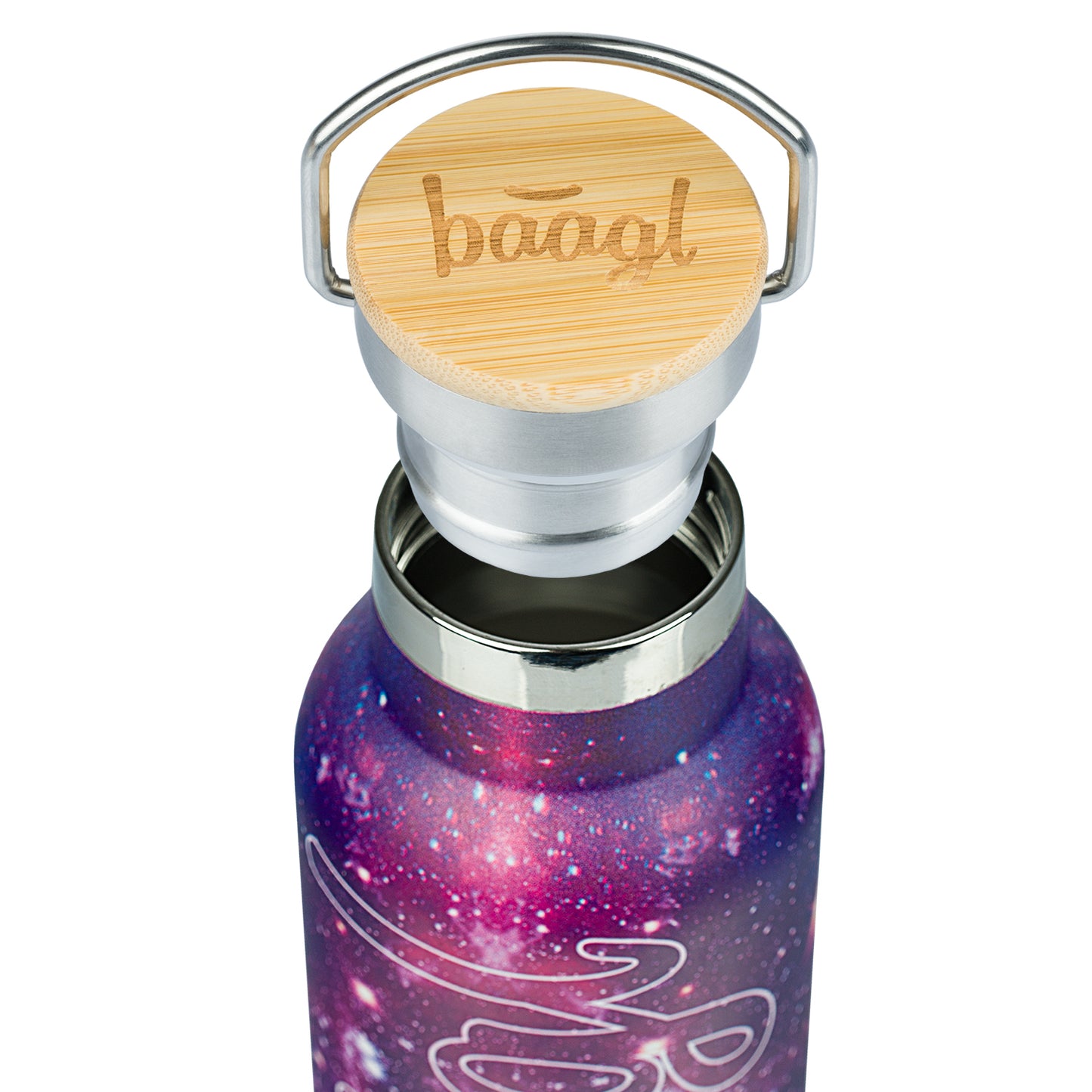 Termobutelka z bambusowym wieczkiem Galaxy, 500 ml
