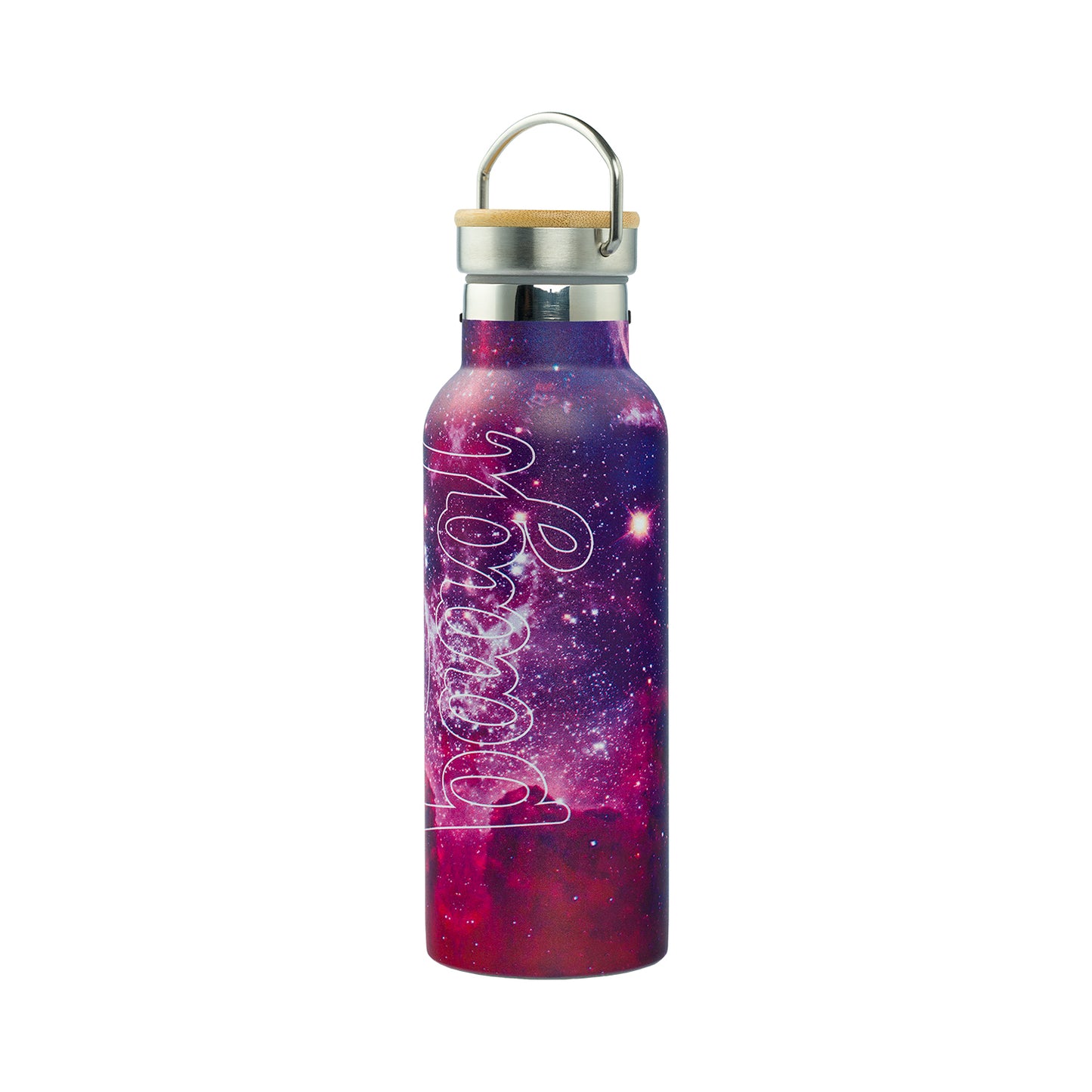 Termobutelka z bambusowym wieczkiem Galaxy, 500 ml