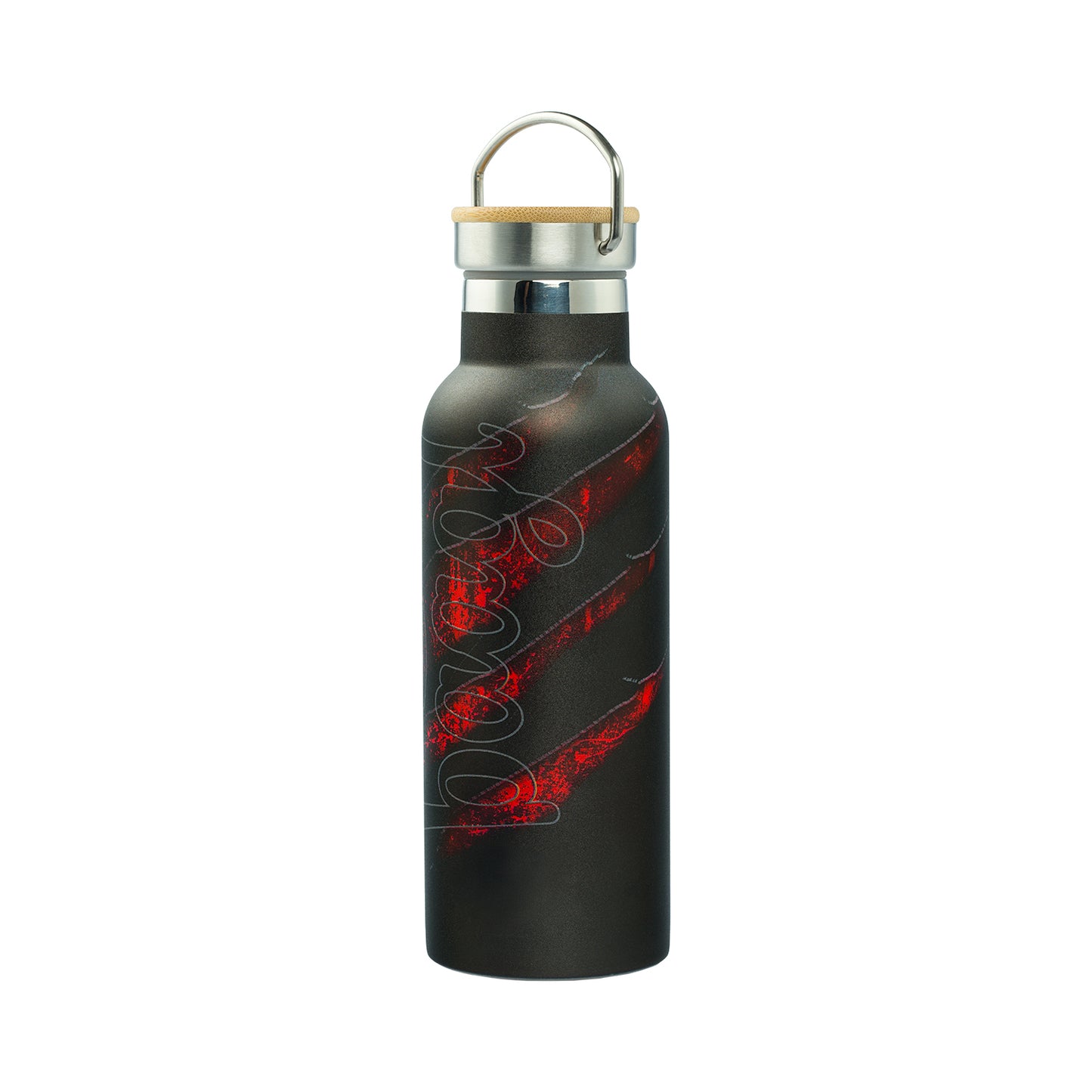 Termobutelka z bambusowym wieczkiem Lawa, 500 ml