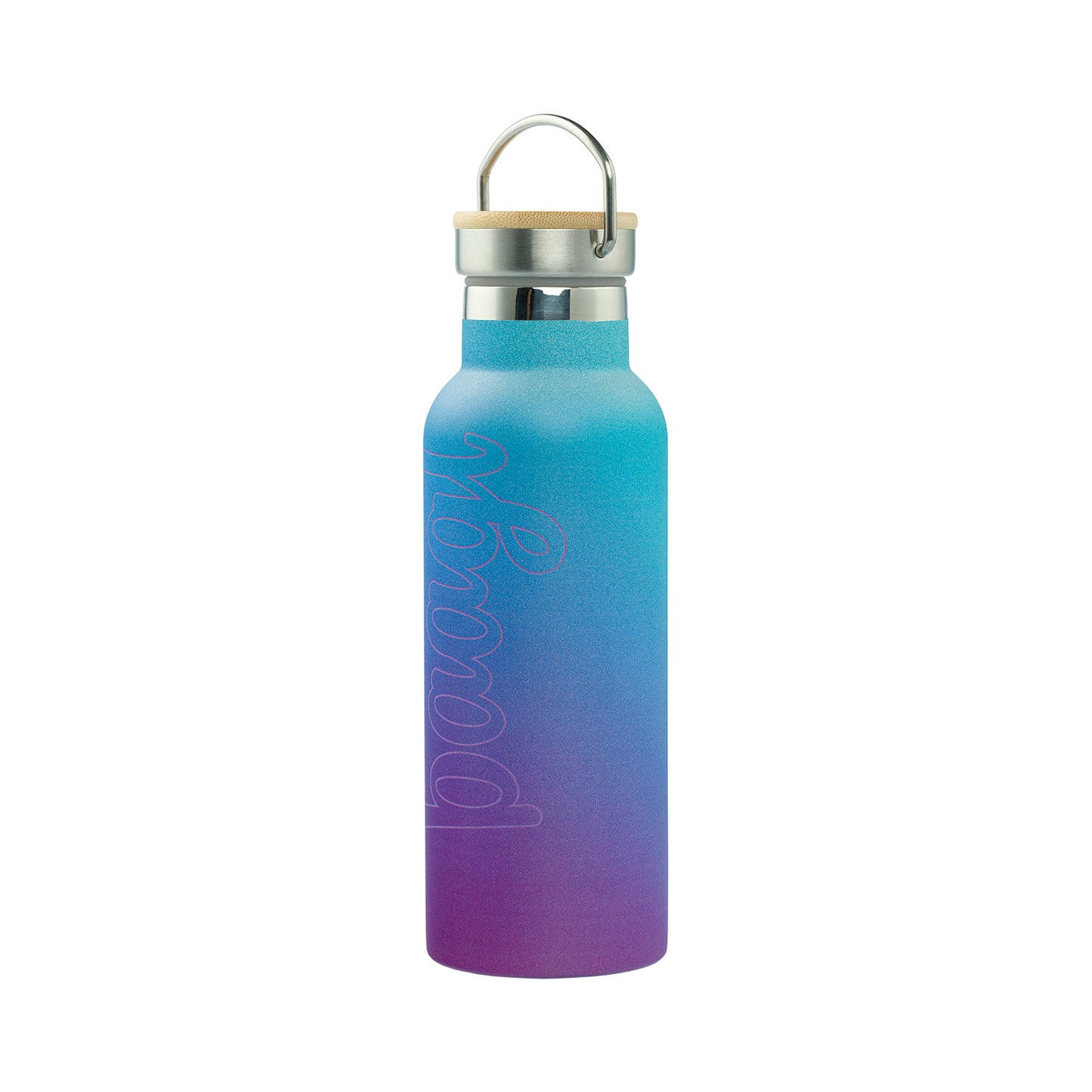 Termobutelka z bambusowym wieczkiem Gradient Niebieski, 500 ml