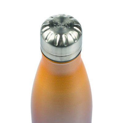 Termobutelka z metalowym wieczkiem Gradient Żółty, 500 ml