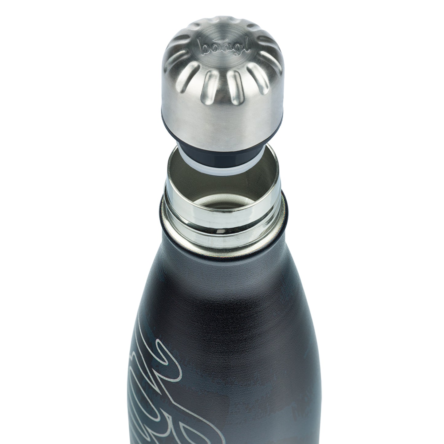Termobutelka z metalowym wieczkiem Dune, 500 ml