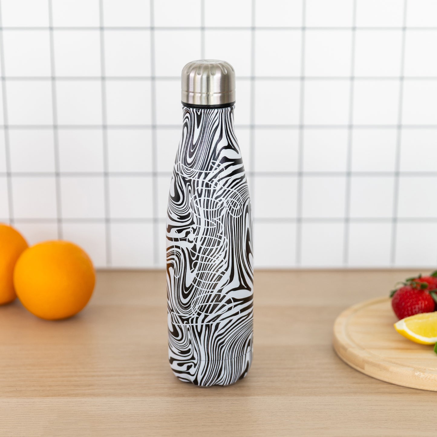 Termobutelka z metalowym wieczkiem Mixture, 500 ml