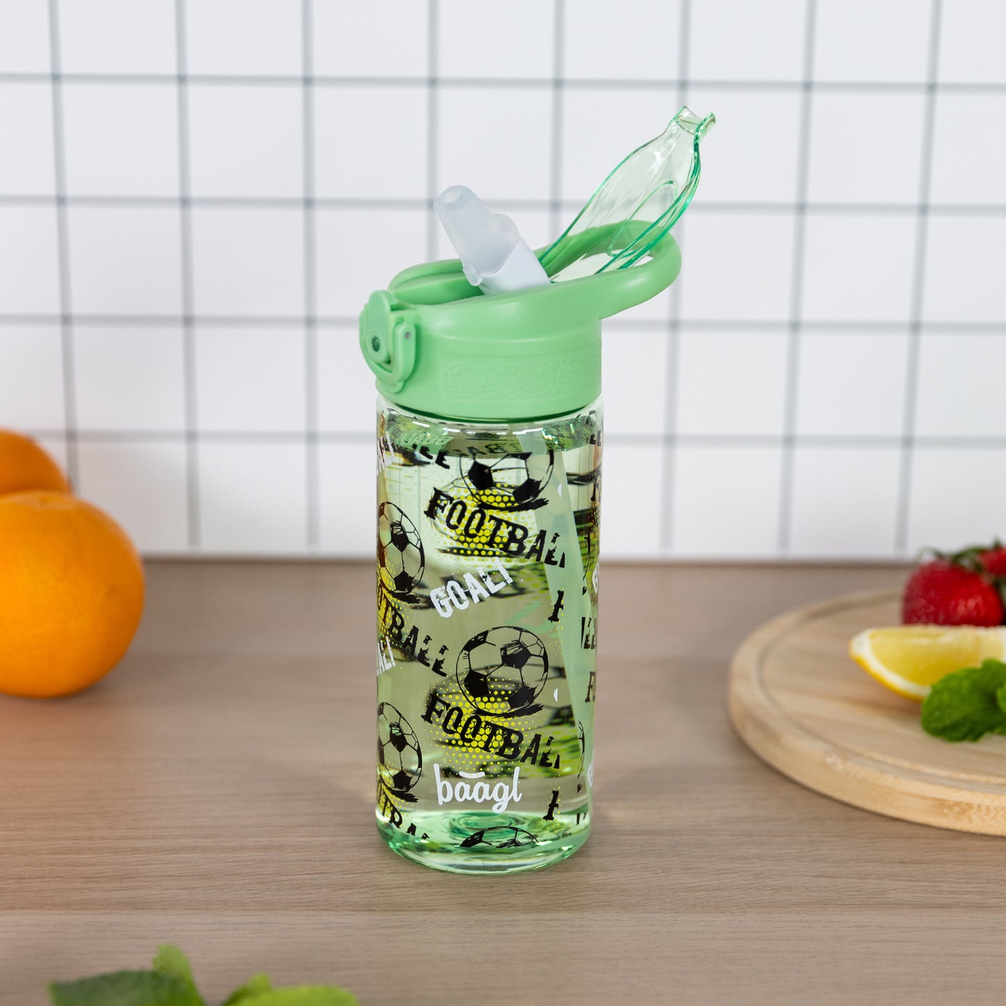 Butelka Tritanowa Ze Słomką Piłka nożna, 500 ml