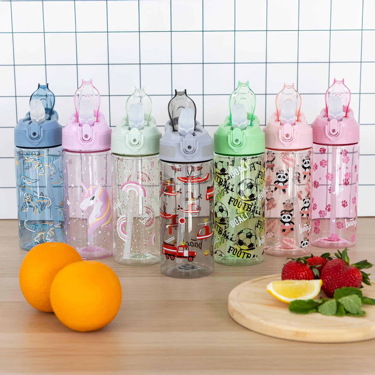 Butelka Tritanowa Ze Słomką Rainbow Unicorn, 500 ml