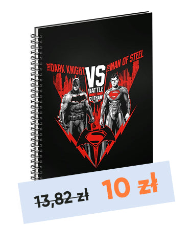 Blok spiralny Batman vs Superman – Shield, A5, w kropki