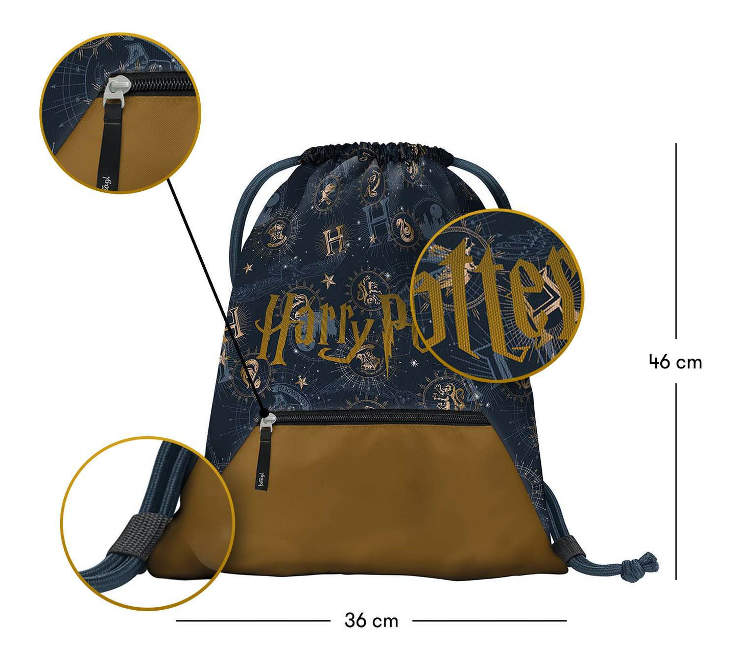 Worek z kieszonką Harry Potter Hogwart
