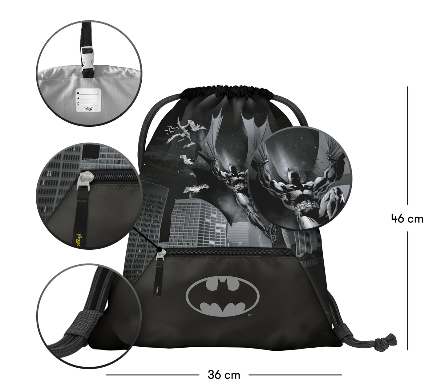 Worek z kieszonką Batman Dark City