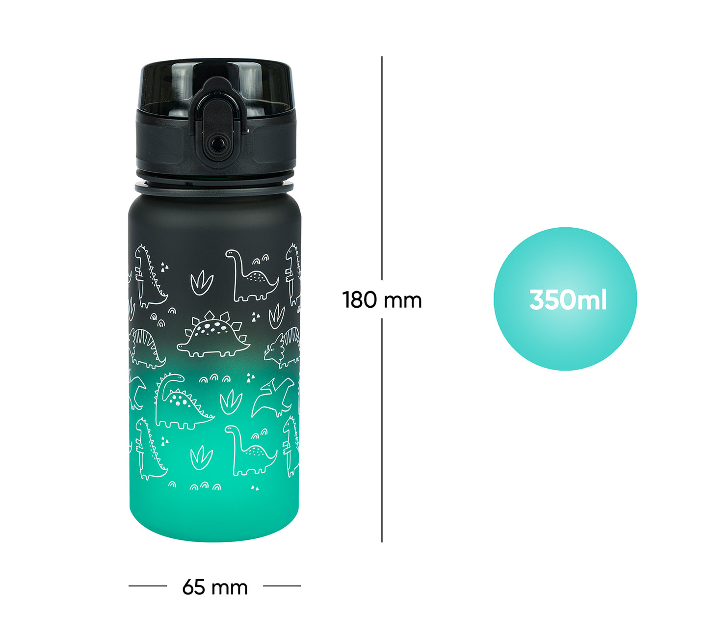 Butelka z tritanu Gradient Dino, 350 ml