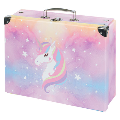 Składana teczka szkolna z uchwytem Rainbow Unicorn