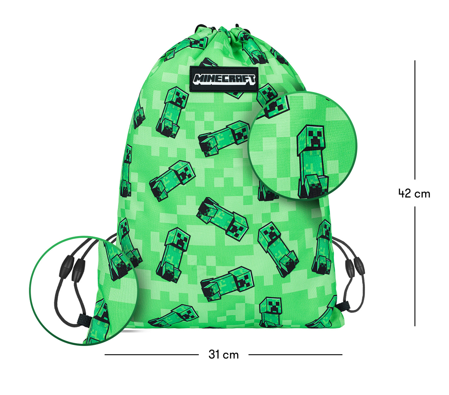 Worek + Piórnik szkolny Creeper