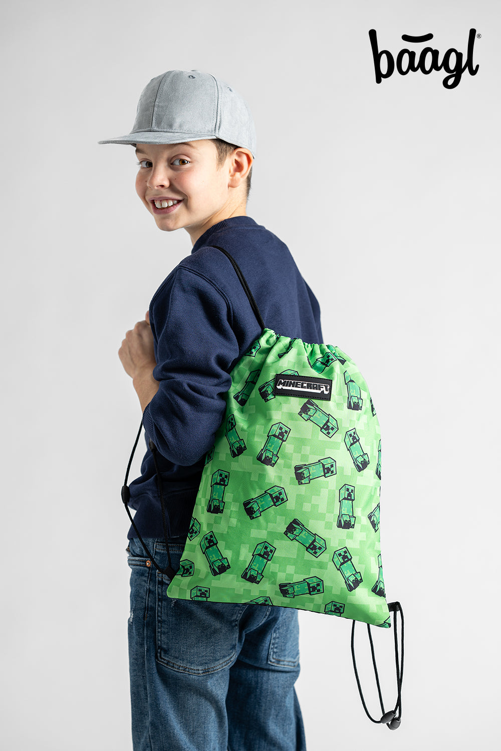 Worek + Piórnik szkolny Creeper