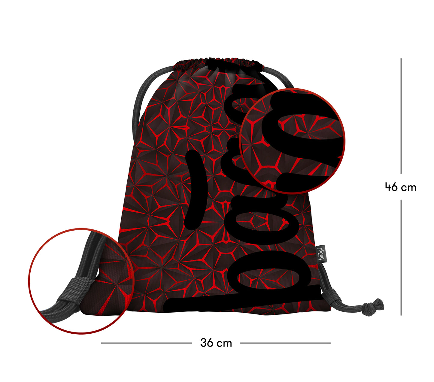 Worek Red Polygon