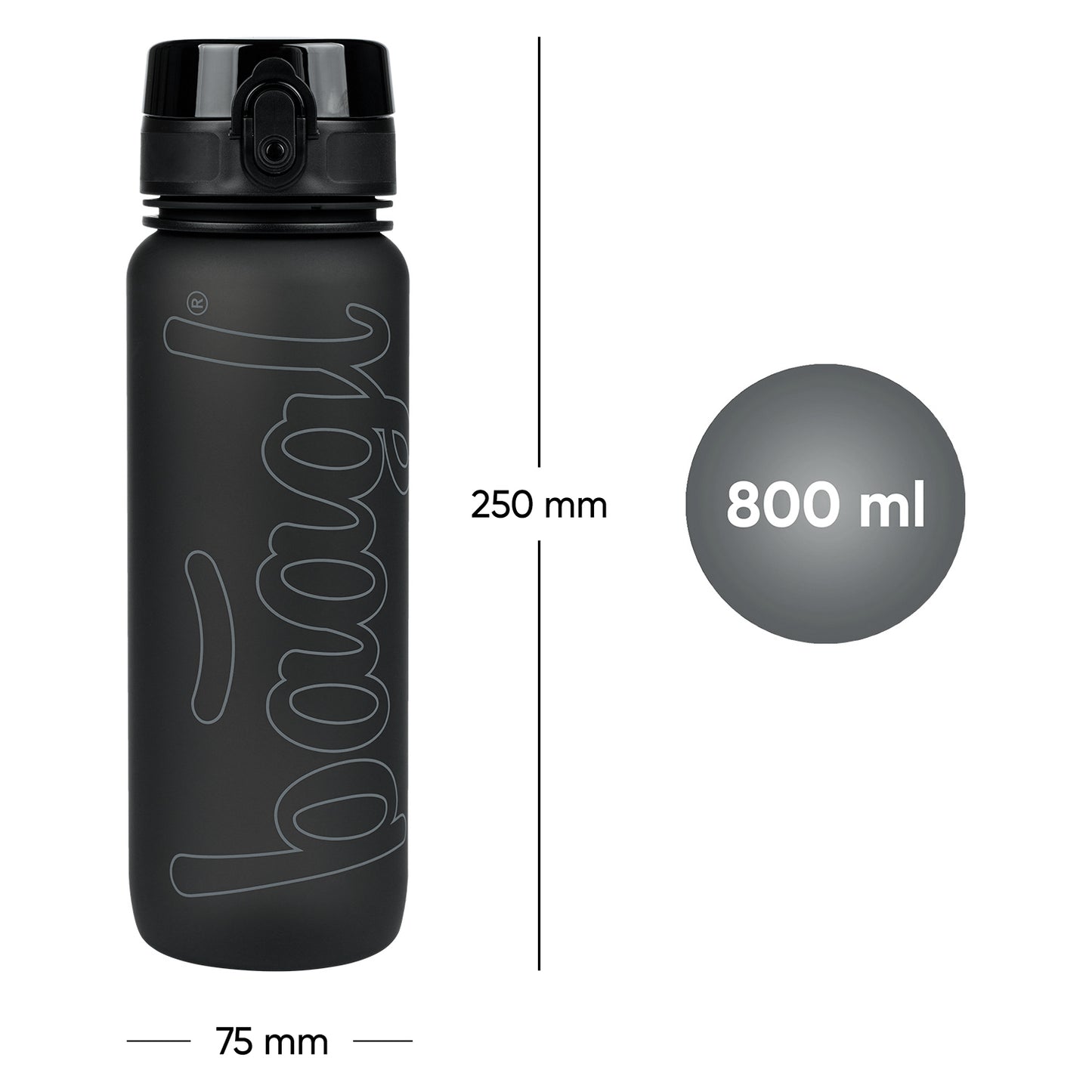 Butelka z tritanu Black, 800 ml