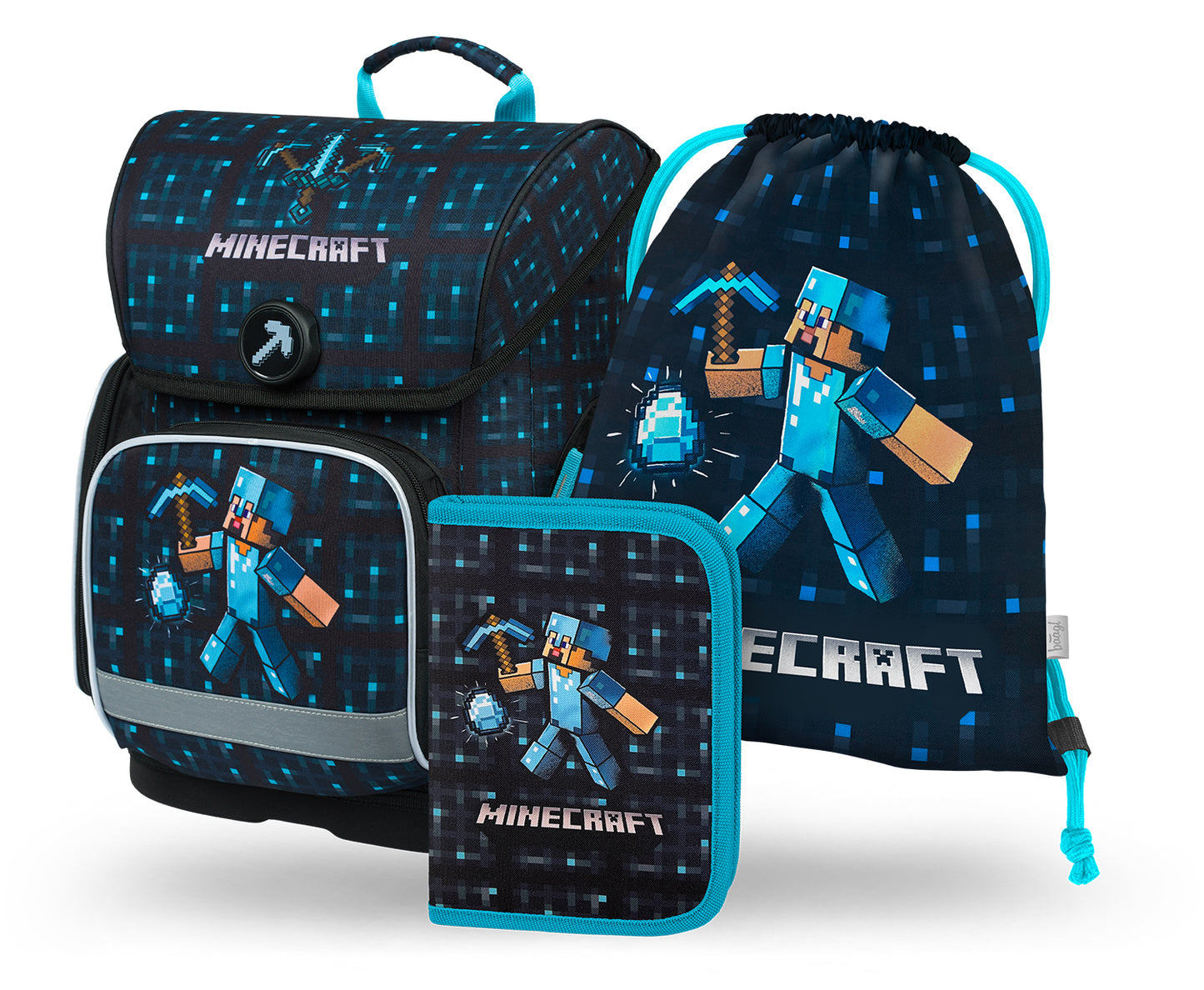Zestaw szkolny Ergo Minecraft Blue Axe