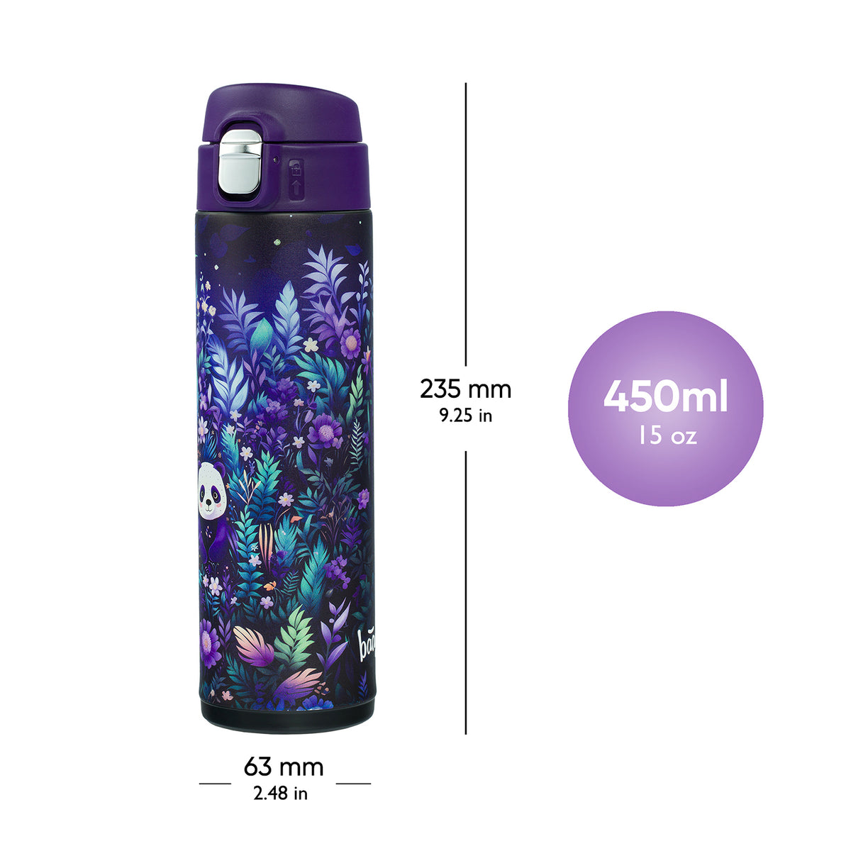 Termobutelka Jungle Panda, 450 ml