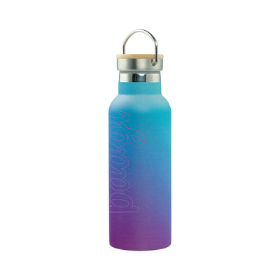 Termobutelka z bambusowym wieczkiem Gradient Niebieski, 500 ml