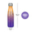 Termobutelka z metalowym wieczkiem Gradient  Żółty, 500 ml