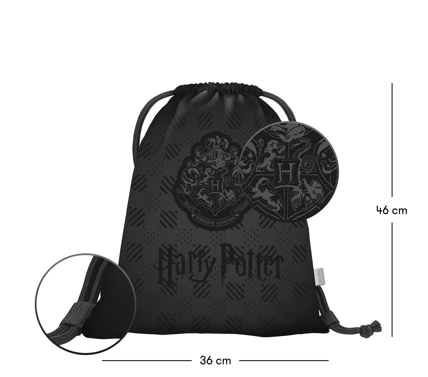 Worek Harry Potter Hogwart Czarny