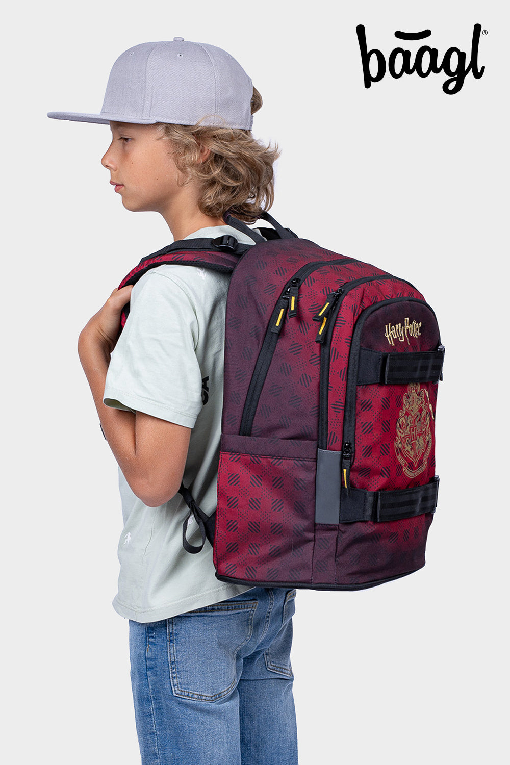 Plecak szkolny Skate Harry Potter Hogwart Bordowy
