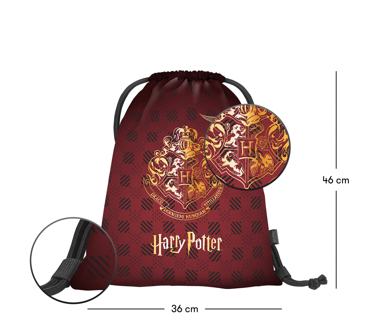 Worek Harry Potter Hogwart Bordowy