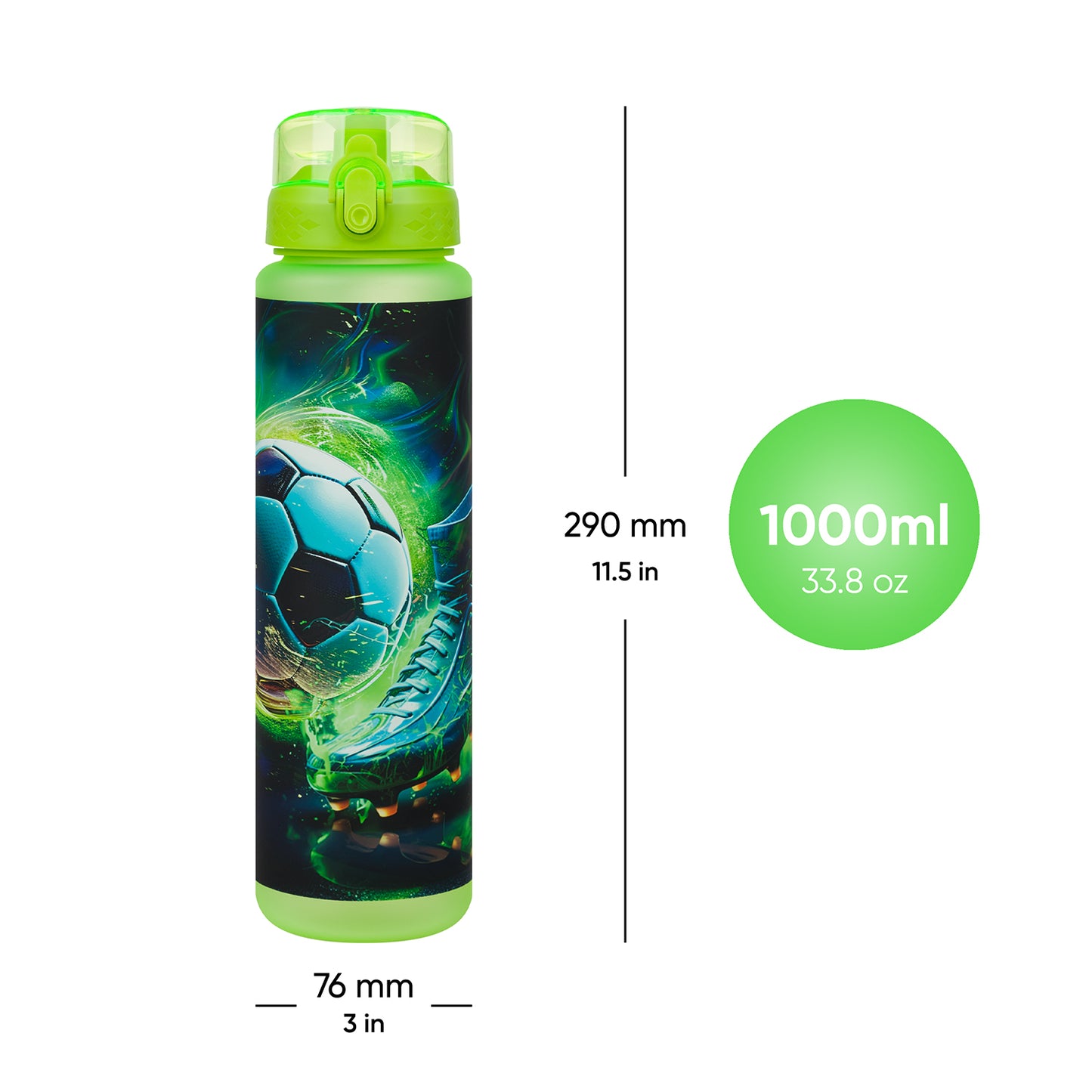 Butelka z tritanu Piłka nożna, 1000 ml