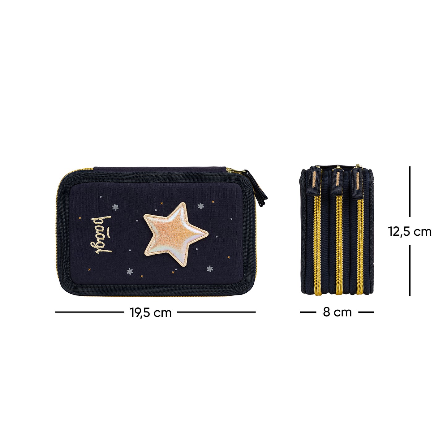 Piórnik trzykomorowy Unicorn Gold