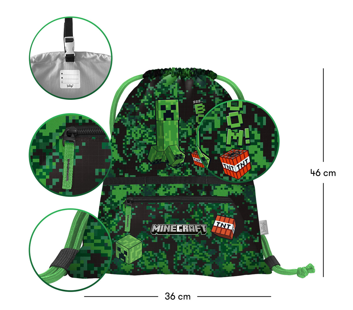 Worek z kieszonką Minecraft Boom