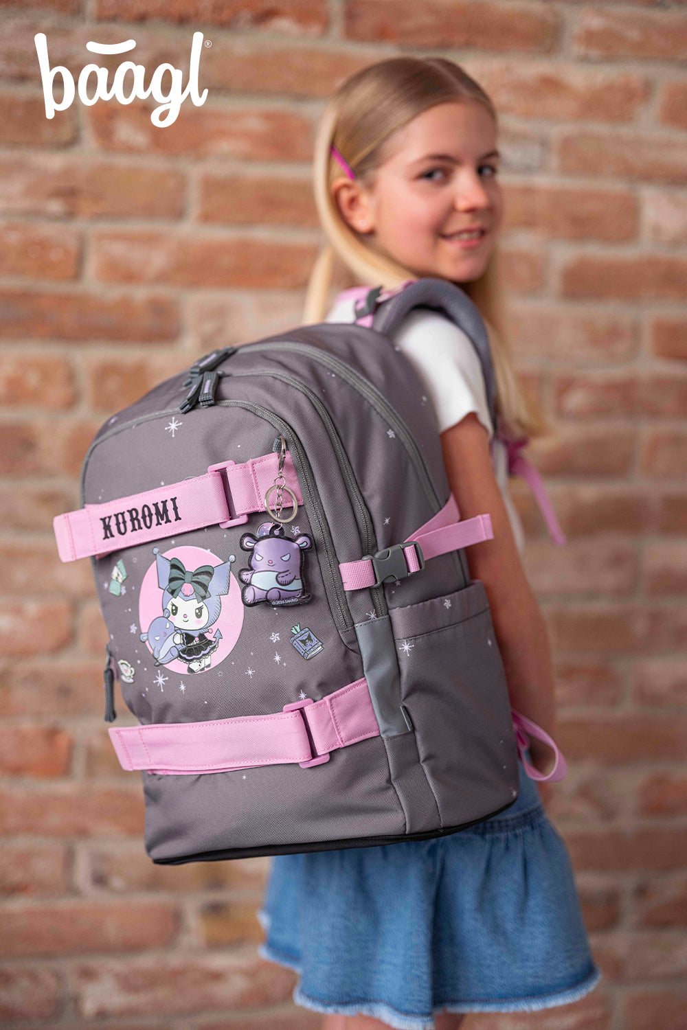 Plecak szkolny Skate Kuromi Grey