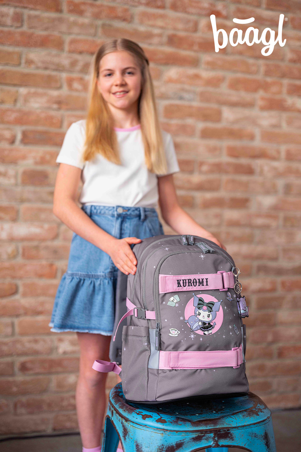 Plecak szkolny Skate Kuromi Grey