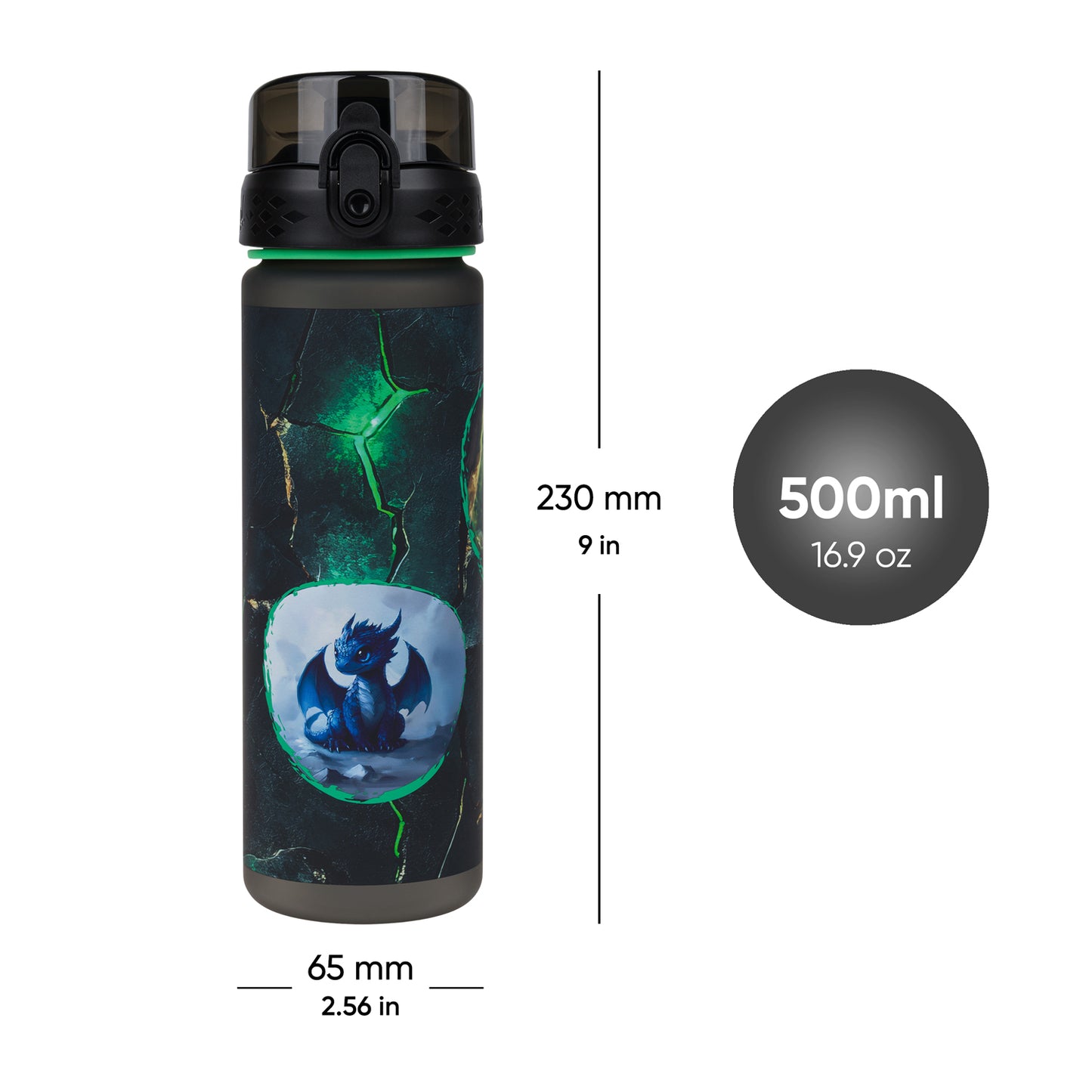 Butelka z tritanu Smoki, 500 ml