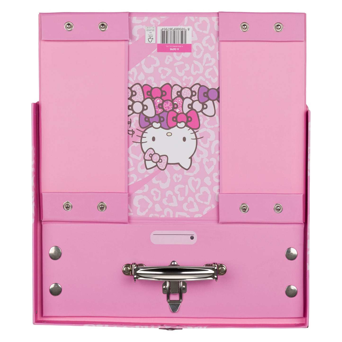 Składana teczka szkolna z uchwytem Hello Kitty Sweet Leopard