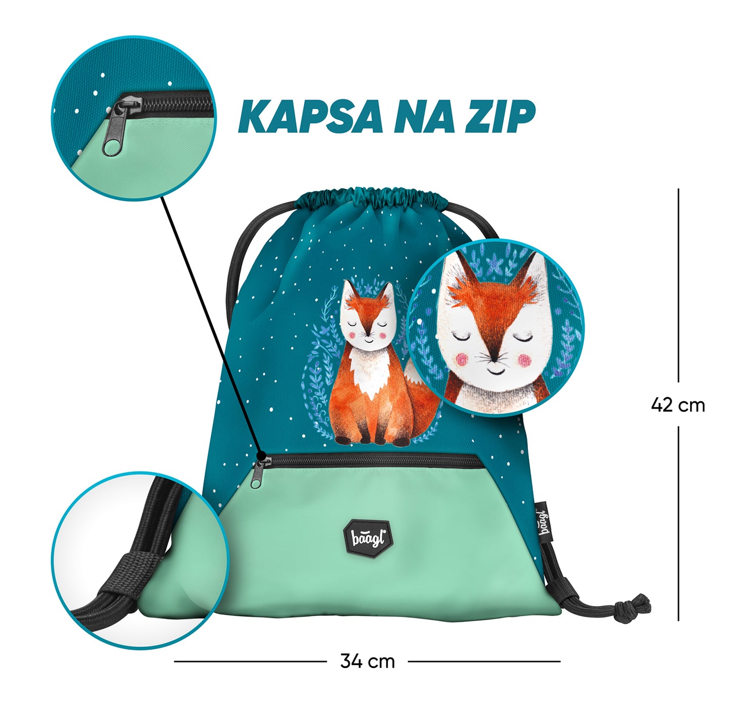 Worek z kieszonką Foxie