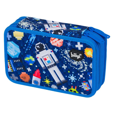 Piórnik dwukomorowy Space Game