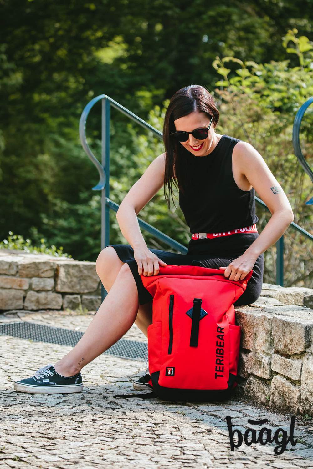 Plecak Roll Top TERIBEAR Czerwony